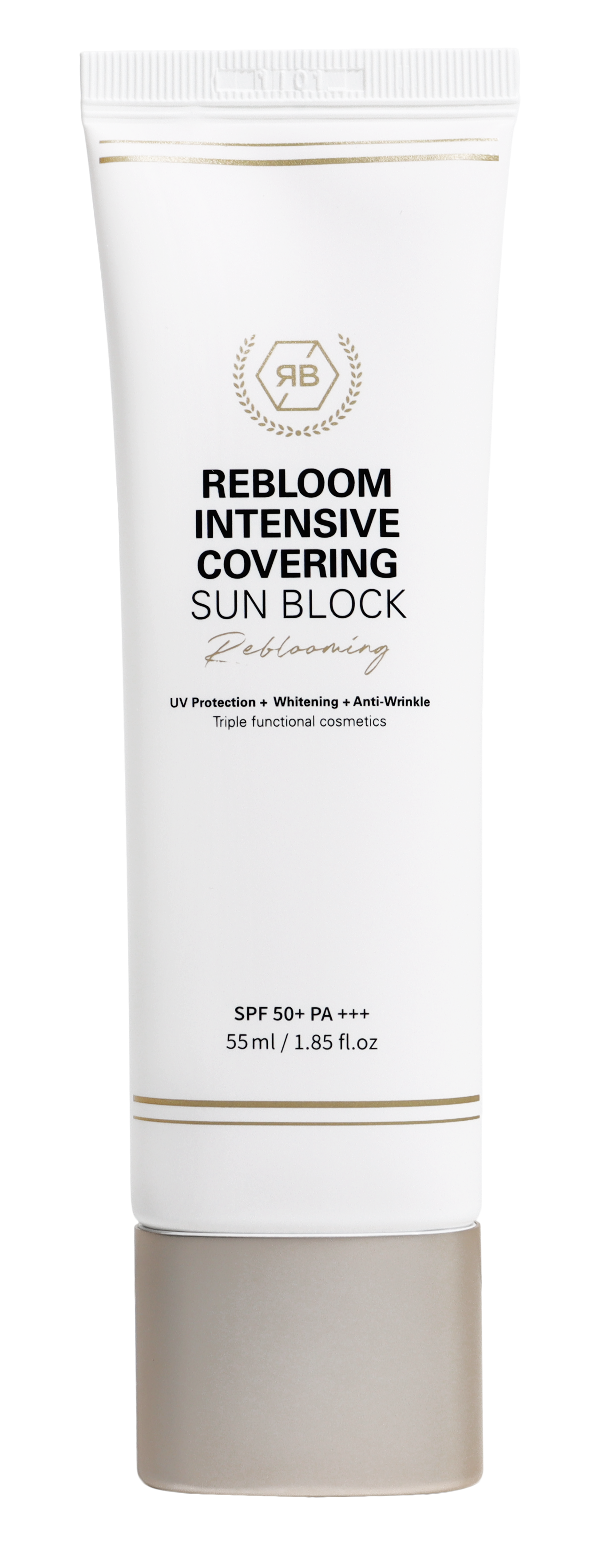 【RE:BL】リブル インテンシブ カバーリング サンブロック(Rebloom Intensive Covering Sunblock)日焼け止め SPF50 PA+++ ナイアシンアミド・アデノシン配合 美白・しわ改善・保湿UVケア