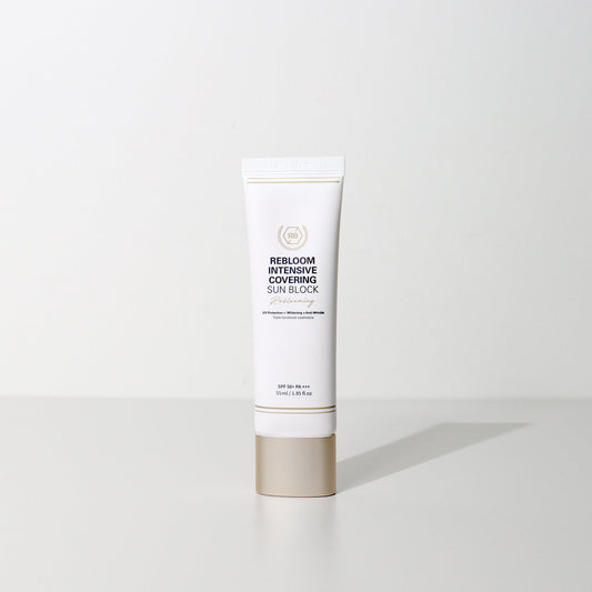 【RE:BL】リブル インテンシブ カバーリング サンブロック(Rebloom Intensive Covering Sunblock)日焼け止め SPF50 PA+++ ナイアシンアミド・アデノシン配合 美白・しわ改善・保湿UVケア