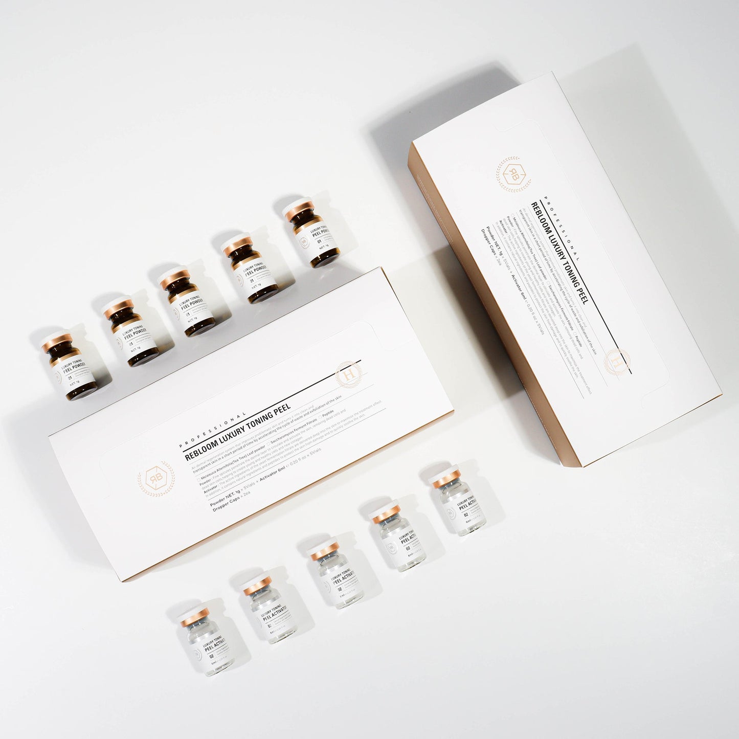 【RE:BL】リブル ラグジュアリートーニングピール(RE:BL Rebloom Luxury Toning Peel)ハーブピール 毛穴ケア・乳酸菌ピーリング・バリア機能強化/スピキュール・乳酸菌・ヒアルロン酸20%配合 ピーリングパウダー&アクティベーター