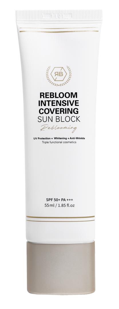 【RE:BL】リブル インテンシブ カバーリング サンブロック（Rebloom Intensive Covering Sunblock）日焼け止め SPF50 PA+++ ナイアシンアミド・アデノシン配合 美白・しわ改善・保湿UVケア