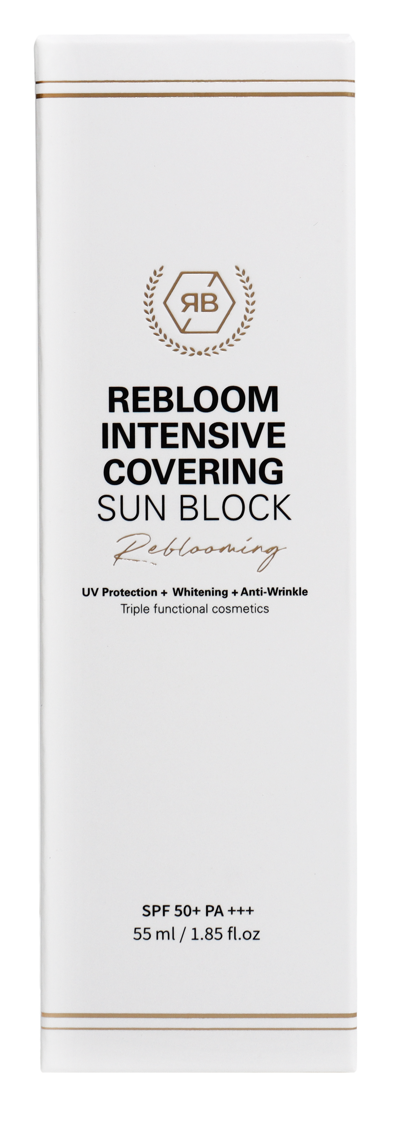 【RE:BL】リブル インテンシブ カバーリング サンブロック（Rebloom Intensive Covering Sunblock）日焼け止め SPF50 PA+++ ナイアシンアミド・アデノシン配合 美白・しわ改善・保湿UVケア
