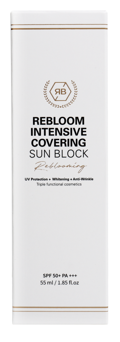 【RE:BL】リブル インテンシブ カバーリング サンブロック（Rebloom Intensive Covering Sunblock）日焼け止め SPF50 PA+++ ナイアシンアミド・アデノシン配合 美白・しわ改善・保湿UVケア